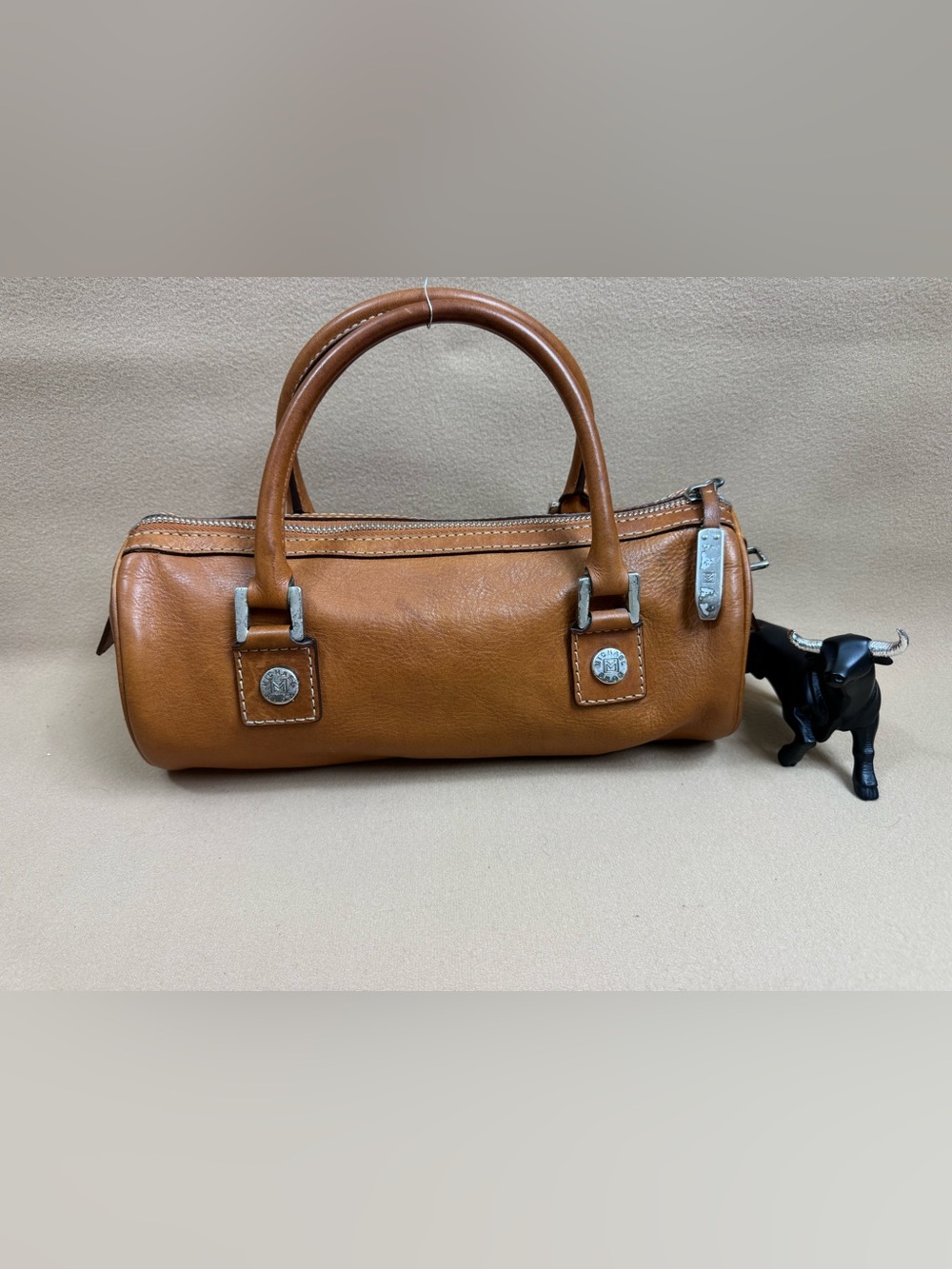Michael Kors Tan Barrel Mini Satchel